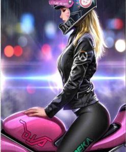 Girl Motorcycle paint by numbers