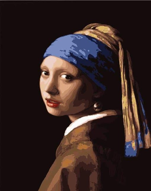 Girl with a Pearl Earring Johannes Vermeer paint by numbers