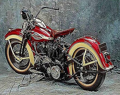 Harley Davidson Motorcycle paint by numbers
