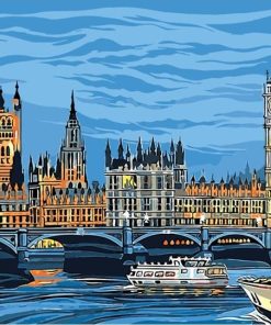 Panoramic View Of London paint by numbers