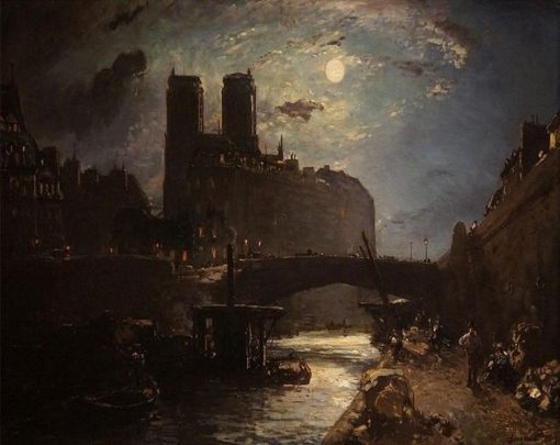 Paris by Moonlight paint by numbers