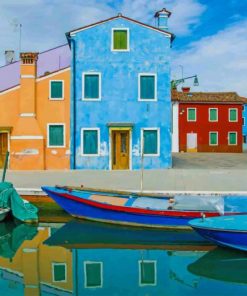 Colored Town Venice paint by numbers