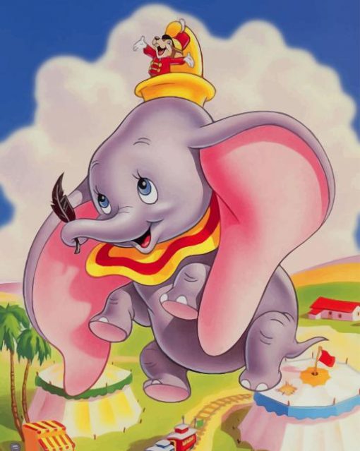 Dumbo Elephant paint by numbers