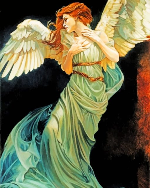 Angel Beautiful Lady paint by numbers