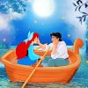 Ariel And Prince On Boat paint by numbers