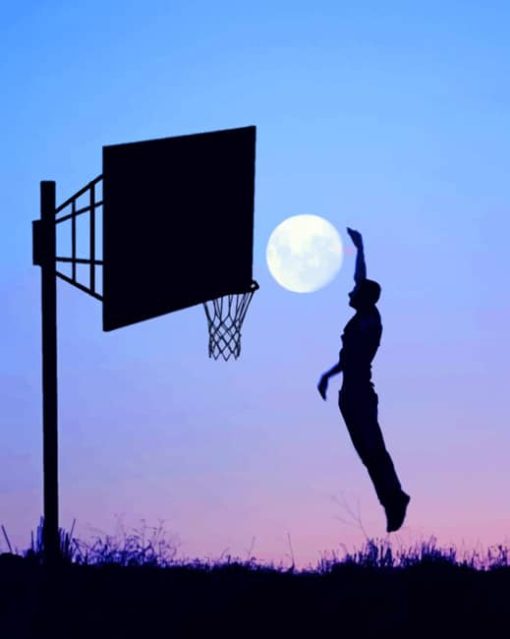 Basketball Moon paint by numbers