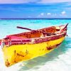 Caribbean Small Fishing Boat paint by numbers
