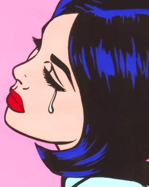 Crying Girl Pop Art paint by numbers