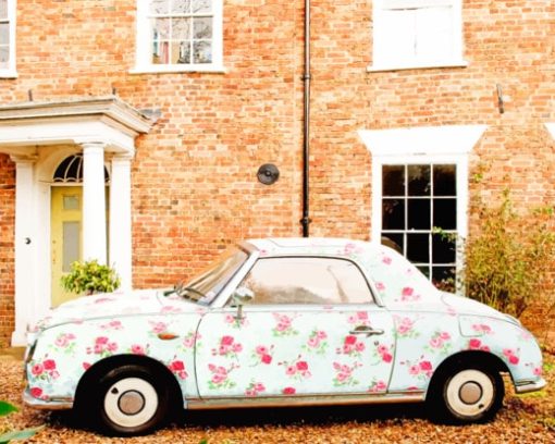 Floral Volkswagen paint by numbers