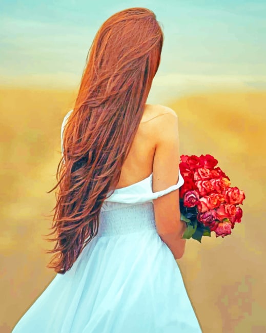 | Painting by Numbers Girl with a Rose