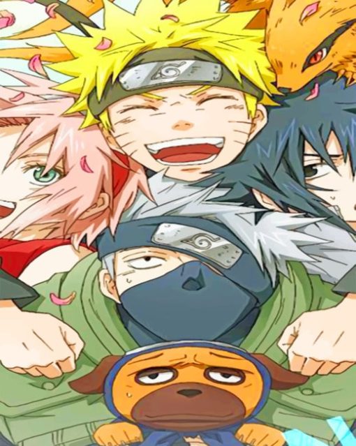 Naruto And His Friends Paint by numbers