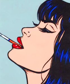 Smoking Girl Pop Art paint by numbers
