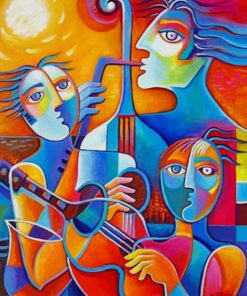 Abstract Musician paint by numbers paint by numbers