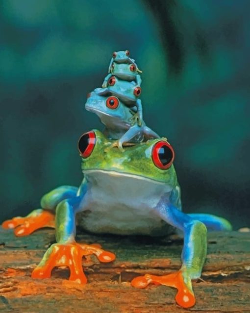 Adorable Frogs Paint by numbers