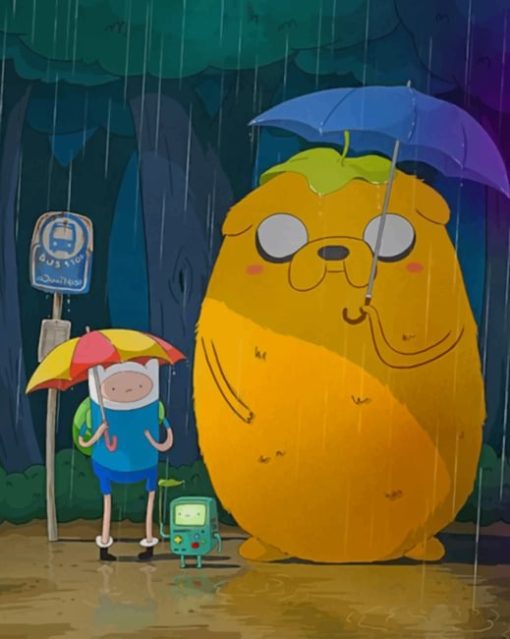 Adventure Time Totoro paint by numbers