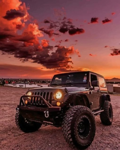 Aesthetic Jeep Wrangler paint by numbers