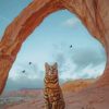 Bengal Cat In Corona Arch Utah paint by numbers