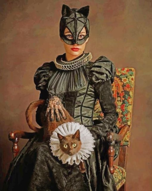 Cat Woman From The Elizabeth Age Paint by numbers