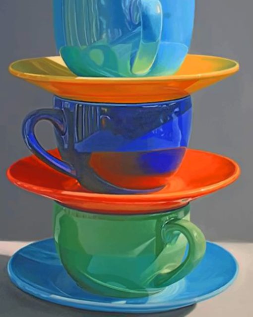 Coffee Cups Paint by numbers