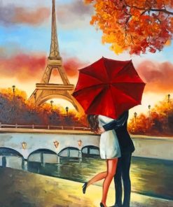 Couple In Paris France Paint by numbers