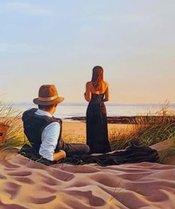 Couple On The Beach paint by numbers