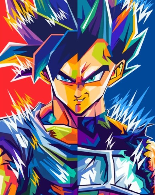 Powerful Goku Pop Art paint by numbers