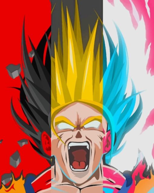Powerful Goku paint by numbers