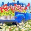 Truck Floral Garden paint by numbers