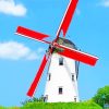 White Windmill Paint by numbers