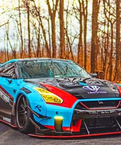 Nissan GTR paint by numbers