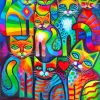 Abstract Cats Paint by numbers