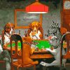 Dogs Playing Cards Paint by numbers
