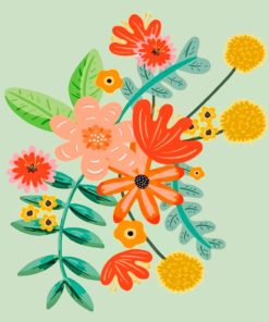 Flowers Illustration paint by numbers