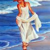 Lady On The Beach Paint by numbers