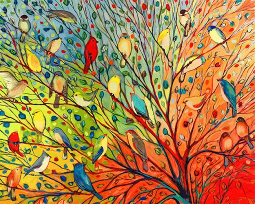 Tree Birds paint by number