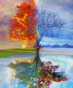 Tree Seasons paint by number