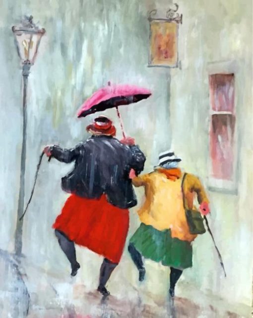 Old Women Dancing paint by numbers