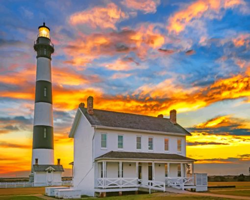 Bodie Island Lighthouse Paint by numbers