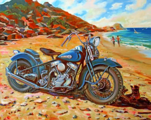 harley davidson Bike paint by numbers