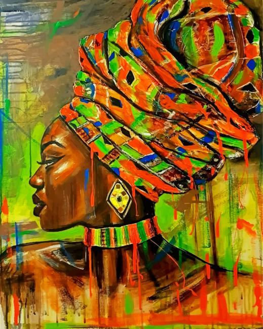 African Woman Art Paint by numbers