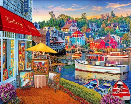 Canada Lunenburg Town Paint by numbers