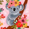 Floral Koala Paint by numbers