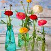 Flowers In Mason Jars paint by numbers
