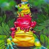 Frog Family paint by numbers