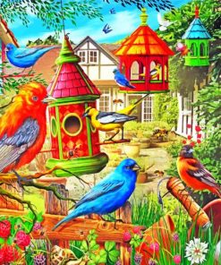 Garden Birds Paint by numbers