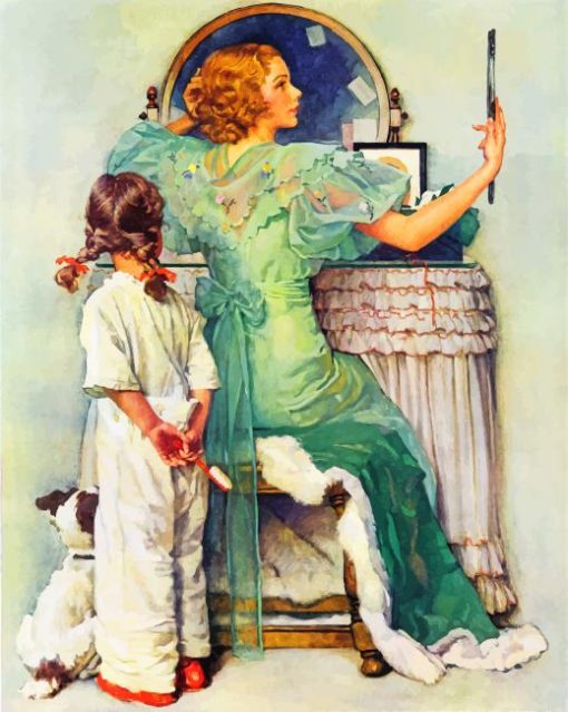 Going Out Norman Rockwell Paint by numbers