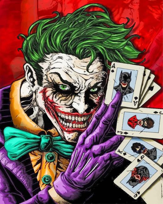 Joker Comic - Paint By Number - PaintingByNumbersKit.COM