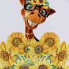 Sunflowers Giraffe paint by number