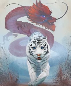 Tiger And Dragon paint by numbers