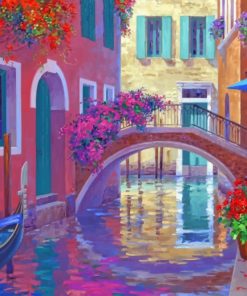 Venice Canal Bridge paint by numbers